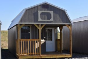 Urethane finish wooden lofted barn cabins for sale or rent to own in CITY STATE